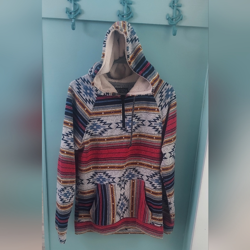 Brooklyn Cloth Multicolor Striped Hooded Shirt Jacket